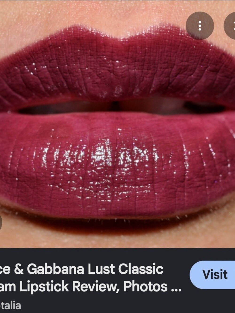 Dolce & Gabbana Dark Plum Cream Lipstick - Women Makeup 167 Lust